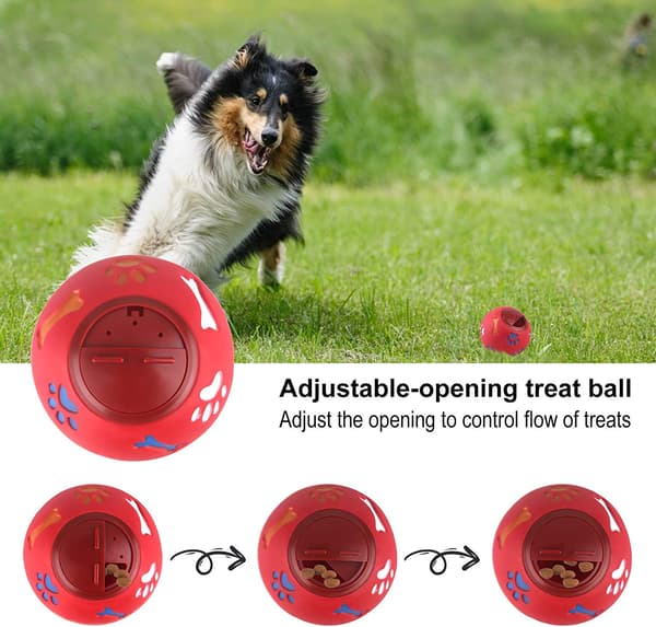 Hundleksak, intelligens hundmat, valp godisdispenser, slow feeder red