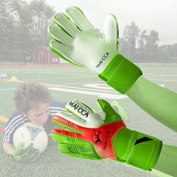 Målvaktshandskar för barn Fotboll Målvaktsträning Säkerhetshandskar (grön nr 6) Green 6