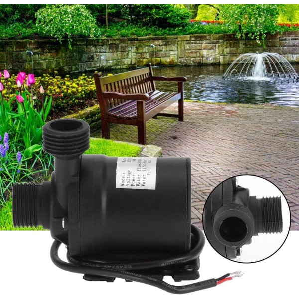 DC 12V 800L/H 5 m nedsänkbar pump, borstlös, för vattencirkulationssystem Solcirkulationssystem för dammar, akvarier, fontäner