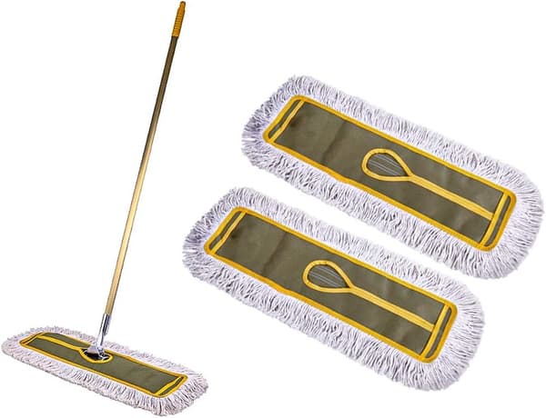 Moppedeksel bomull, 2 stk bomull mopp moppdeksler gulvvisker 40cm