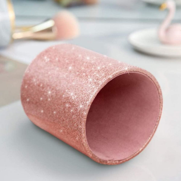 Hushålls multifunktionell sminkborste förvaringskopp (rosa) 1 st Pink