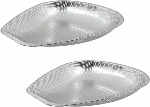 2 STK Pastasil i rustfritt stål - Mikroperforert dørslag for drenering og skylling til kjøkken (36 cm)