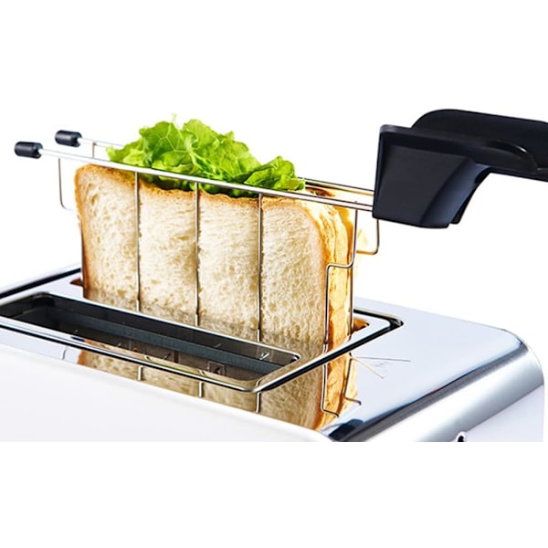Toastställ i rostfritt stål, brödrostställ, brödhållare, grillställ, 13,5 x 13 cm