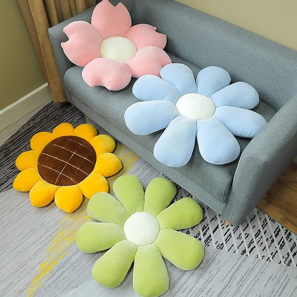 Sofa Daisy Blomsterpude Stolhynde Boligindretning (Lyserøde Kronblade, 40cm) Pink 40cm