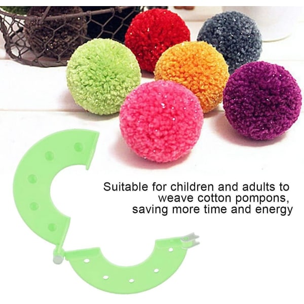 Maker Fluff Boule Diy Nålhantverk Verktygssats, 8 st 4 storlekar essentiell Pompom Maker