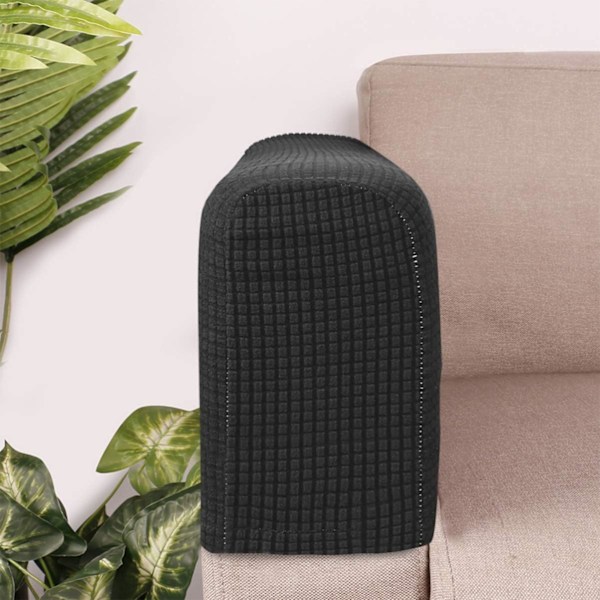 2PCS Soffa Armstödsskydd, Justerbara, Stretch Soffa Armstödsskydd, Halkskydd Möbelskydd (svart) black