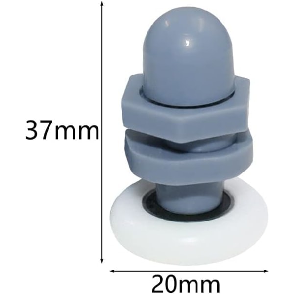 Duschkabin reservdelar 12 st rullar för duschdörrar remskivor duschdörr 20 mm