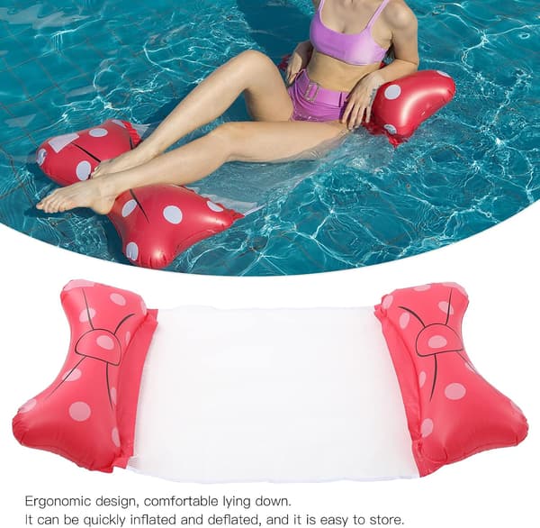 Bærbar oppblåsbar flytestol i PVC (rose rød) Rose Red