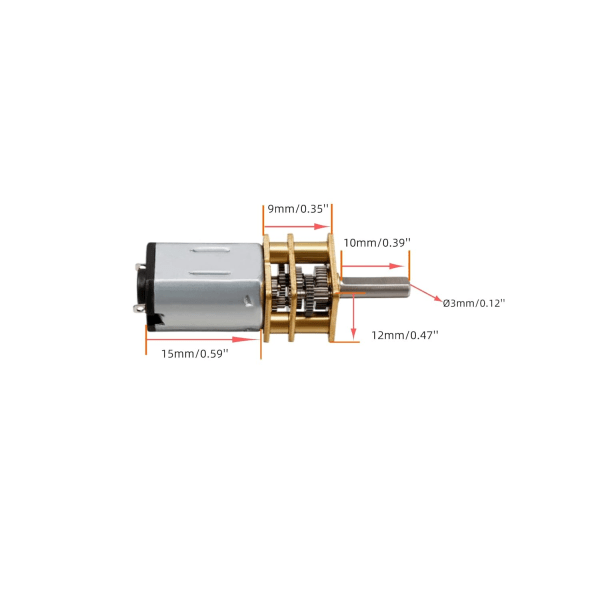 Variabel hastighetsmotor N20 6V DC 1000RPM växellåda mikroelektrisk motor med vridmomentväxlad 2PCS