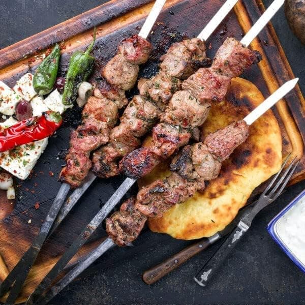 Metallspyd 10 stk 14\", flate spyd til grilling, BBQ grillspyd