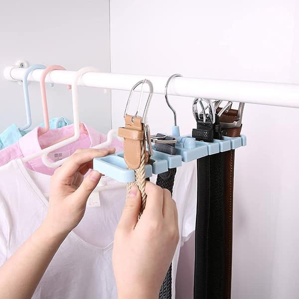 Belteholder, slipsstativ med 360 - Hengende skaptilbehør (blå) Blue