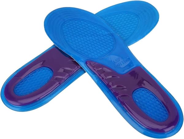Kvinder Mænd Ortopædisk Massage Stødabsorberende Silikone Indlægssåler (24CM) 35-38