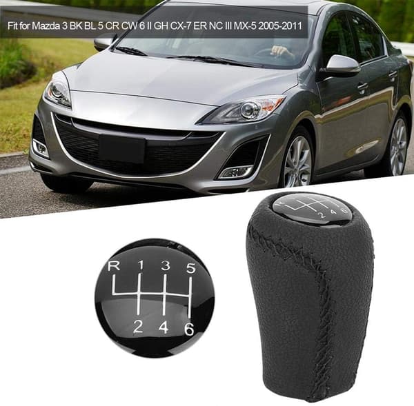 Mazda 6 Speed Shift Knob Girspak Girspak Bil Girhåndball (Svart)