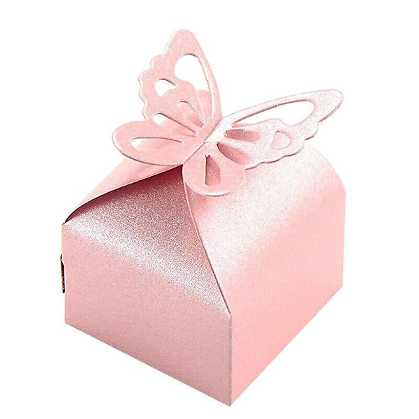 50 st pärlemor kartong godisbox godisbox lämplig för bröllop pink