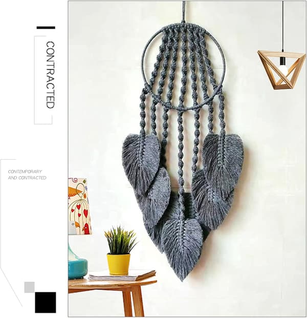 Væghængende håndlavet drømmefanger, Boho vægdekoration, 20 * 63cm