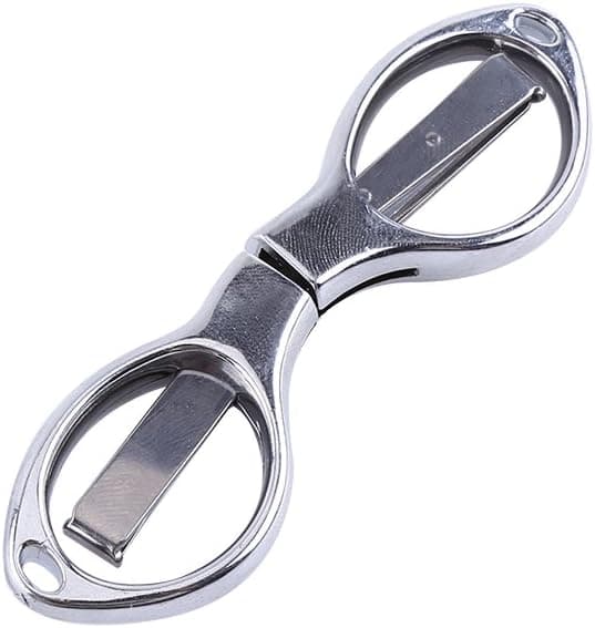 Mini Multifunktionel Foldbar Fiskesaks Med Nøglering Fiskesaks Rustfrit Stål (Sølv) Silver