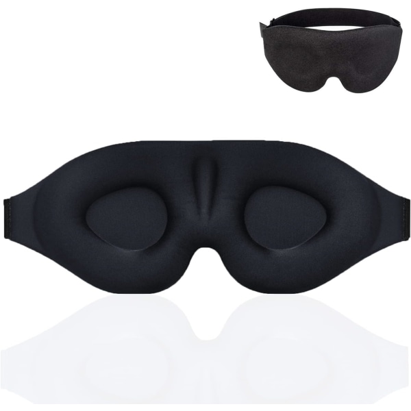 100% Blackout Sleeping Mask 3D Contouring Eye Mask Justerbar Strap Eye Mask