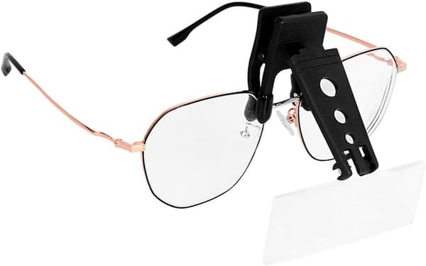 Klippförstorare 1,5X 2,5X 3,5X, 3 utbytbara linser Clip on Eyeglass