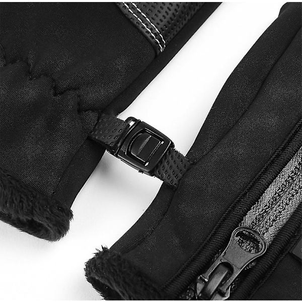Herr vinter touch screen vindtät termiska handskar med fleece (grå, L) grey l
