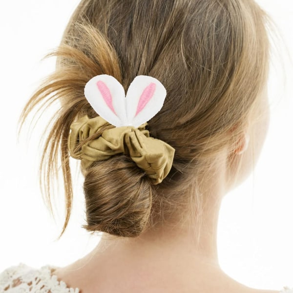 Påskhare öron prydnader 20st kanin öra hårklämma tillbehör Filt kanin öron (rosa)