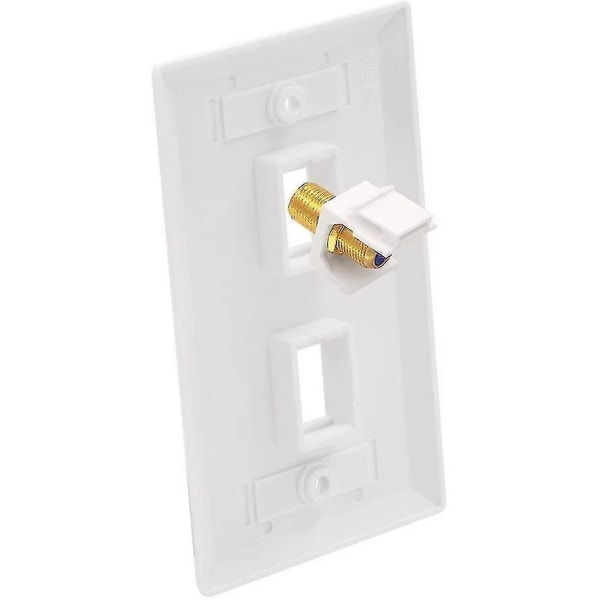 4-pack guldpläterad RG6 Jack Insert Väggplatta Koax F-typ Anslutning