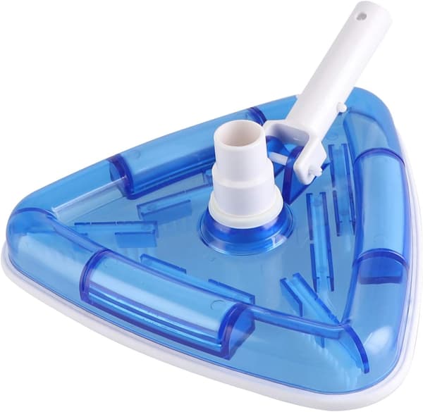 Triangulär viktad transparent pool dammsugare för 1-1/4\" eller 1-1/2\" slang (blå)