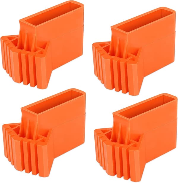 4 stk. stigefotdeksler, sklisikre PVC-trappeføtter for trapper, gummideksler
