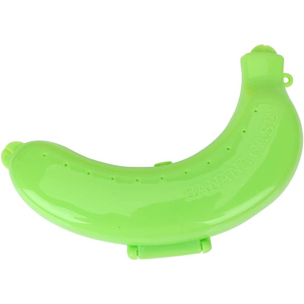 Liten bärbar och hållbar förvaringslåda för bananer (grön) green
