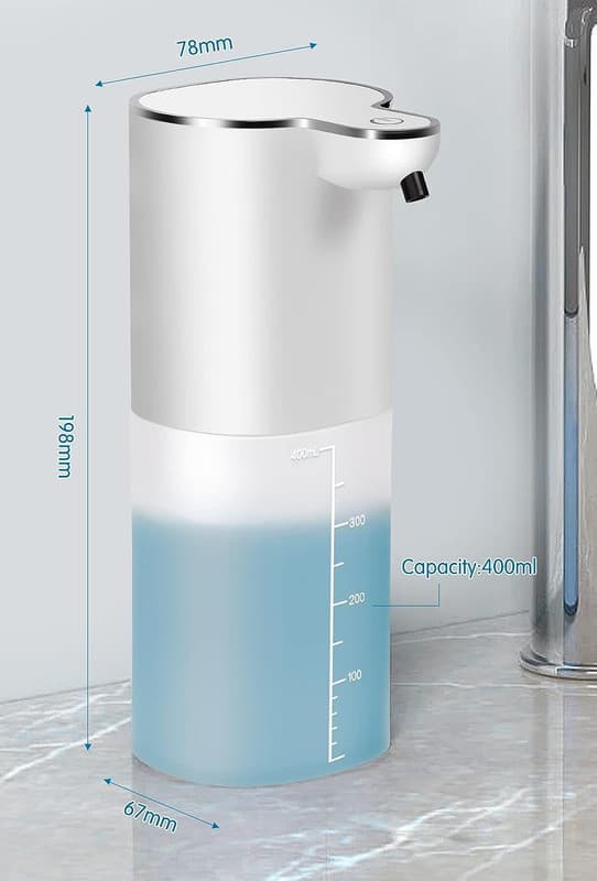 Ophængt automatisk sæbedispenser, 400 ml genopladelig automatisk sæbedispenser, velegnet til badeværelse