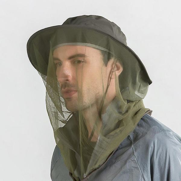 Fiske Nät Garn Insekt Hatt 21.0-23.5 Tum Huvudomkrets Solhatt (ArmyGreen) ArmyGreen