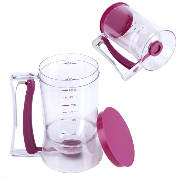 900 ml manuell pannkakssmetdispenser, våffelmättkopp, bakverktyg, 1 st