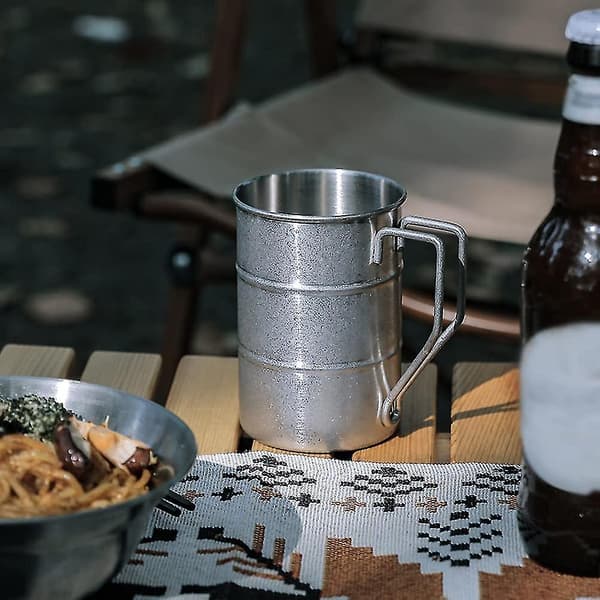 Vattenkopp, 304 Utomhus Camping Kopp Set Bärbar Bergsklättring Vandring Koppar Vandring Matlagning Mugg