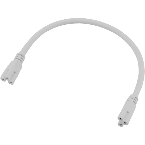 LED-lysrör lampkontakt 3-hålskabel (vit) 2 stycken