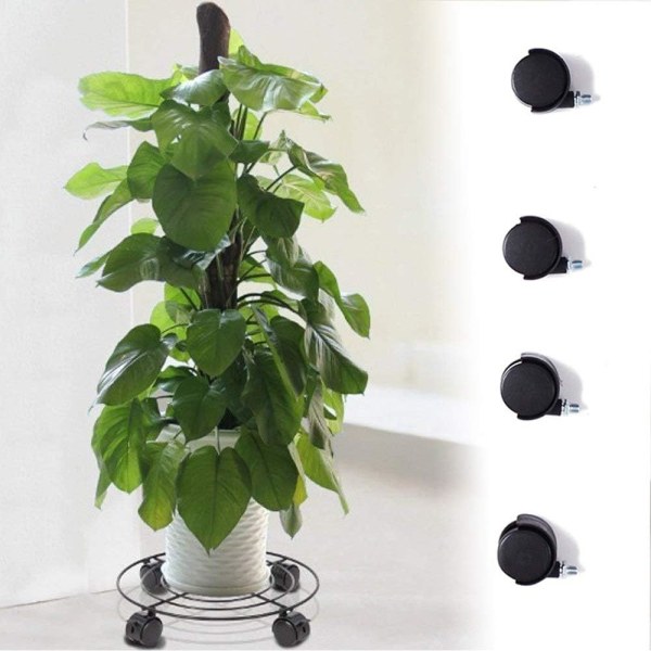 Växtkruka Bas Hjul Metallvagn Hjul Blomsterställ Pulley Blomsterställ