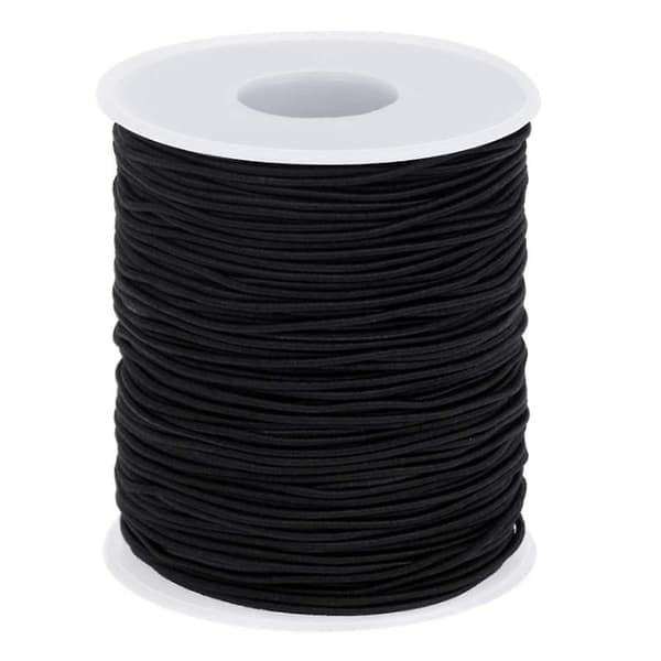 Elastisk tråd för armband, smyckestråd (1,2 mm, 100 meter, svart)