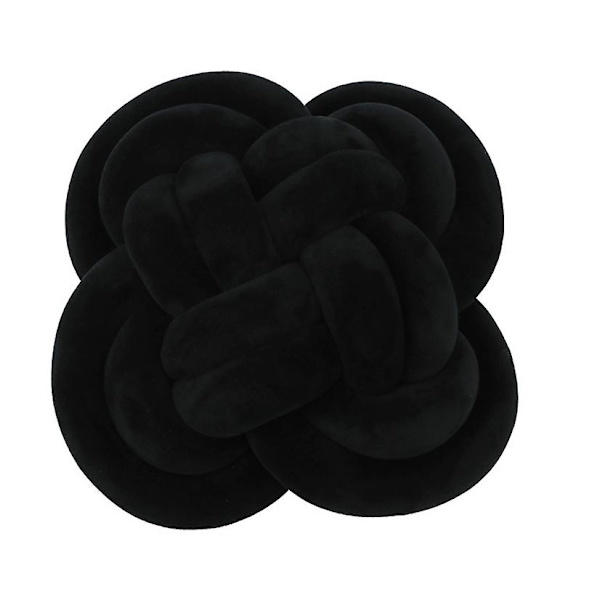 Mjuk sammetsknutkudde Modern dekor kudde Soffa Rum Svart Color 9
