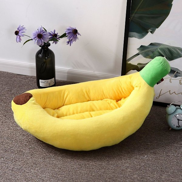 Vintervarm avtagbar och tvättbar tecknad banan kennel (S) 1 stycken