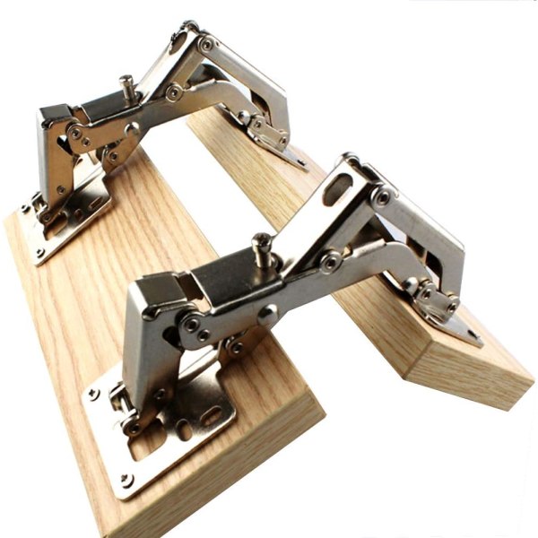 2-pack 175 graders dolda gångjärn ramfria skåpdörrsgångjärn hydrauliska justerbara