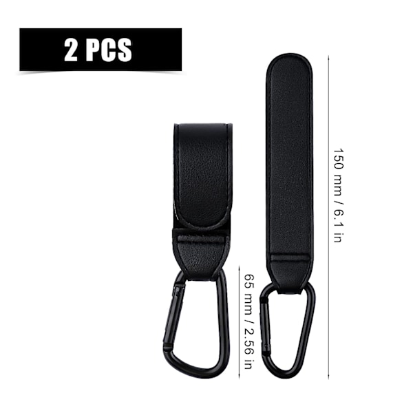 2-pack barnvagnskrokar, barnvagnskrokar, väskkrokar, robusta barnvagnskrokar (svart)