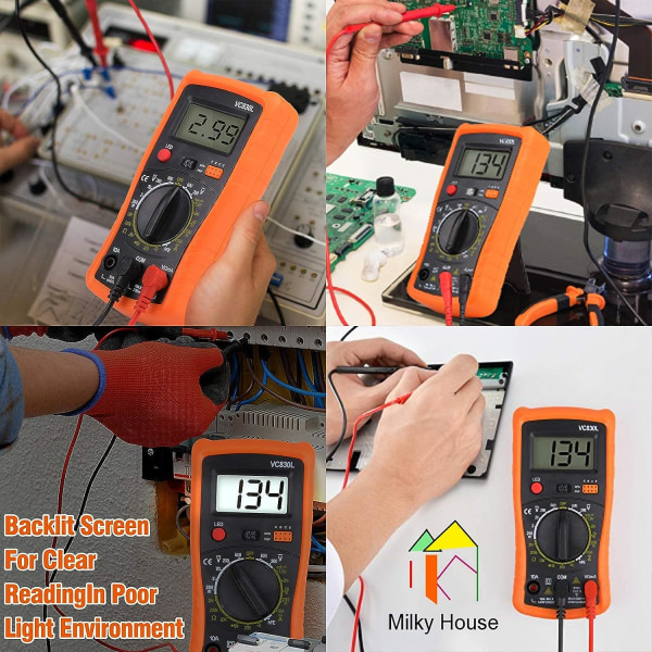 VC830L Digital Multimeter Handhållen Digital Multimeter Ammeter Voltmeter