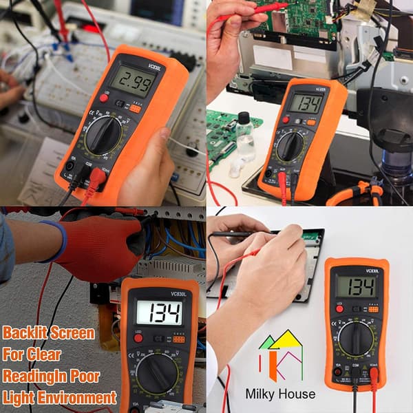 VC830L Digitalt Multimeter Håndholdt Digitalt Multimeter Amperemeter Voltmeter