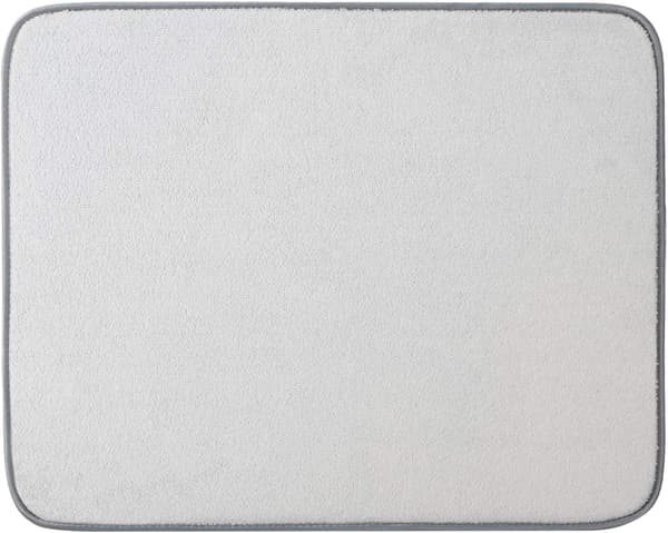 Pakke med 2 superabsorberende mikrofiber opvaskemåtter, 19,2 x 15,8 tommer (lysegrå)