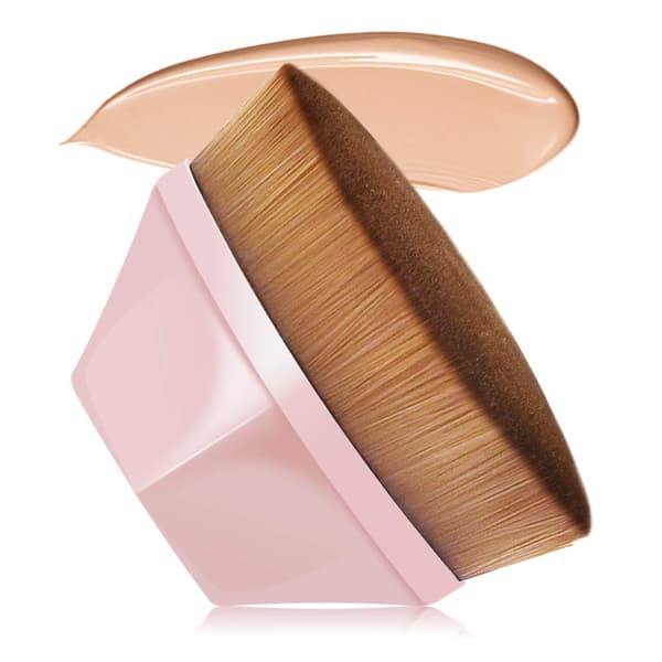 Foundationbørste, makeupbørste med opbevaringsboks Foundationbørste Pink pink
