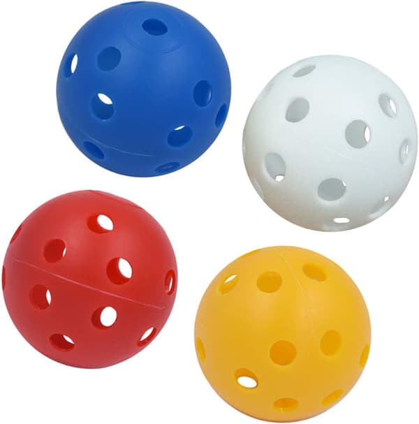 20 stk. perforerede plastiklegebolde hule golf træningsbolde (blandede farver)