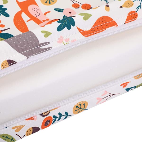 Baby Småbarn Barnesete Avtakbart Justerbart Vaskbart Sete med Stropper (Dyr + Skog, Hvit) color 2