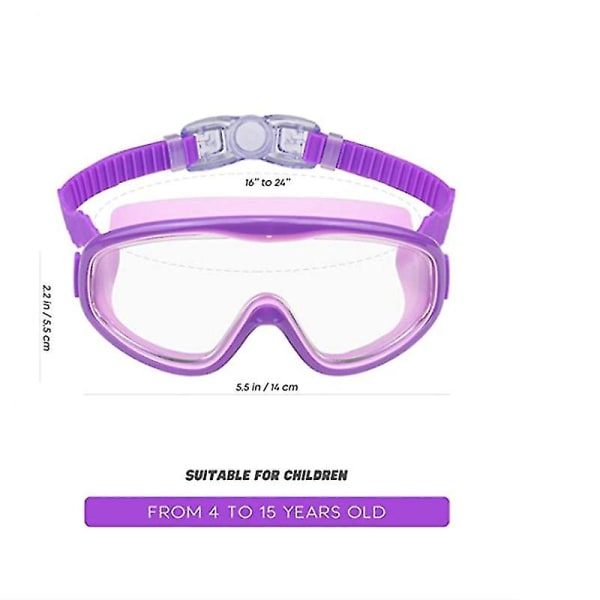 Badglasögon för barn från 4 till 15 år, anti-dimma, UV-skydd, vidsynt