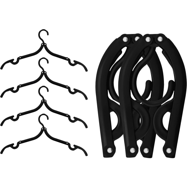 Bär vikbar förtjockad plast halkfri torkställning med krok (svart) 6 stycken