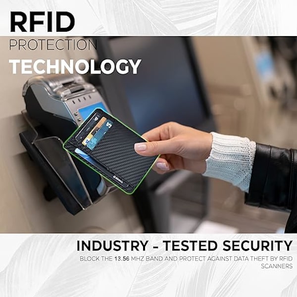 Äkta läder smal minimalistisk plånbok för män och kvinnor - RFID-blockerande framficka tunn kreditkortshållare snygga plånböcker