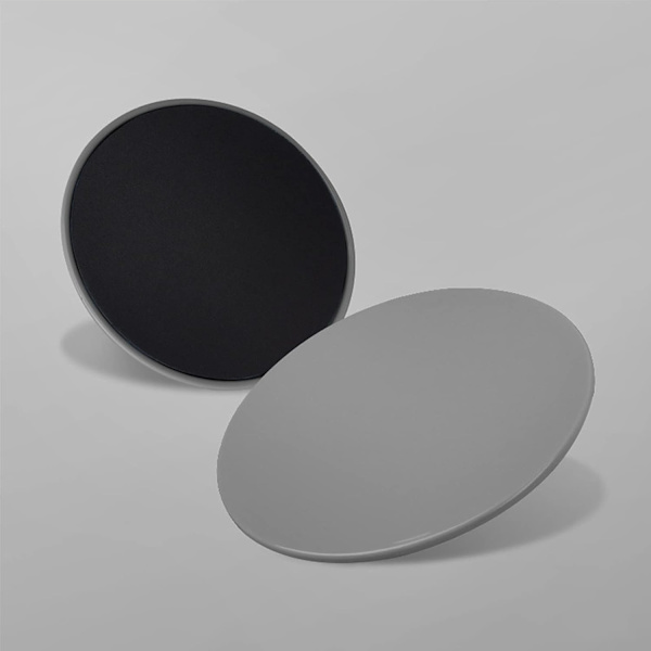 Träningsglidare Lätt och Bärbar för Mag- och Bålträning - Grå - 2-pack Gray