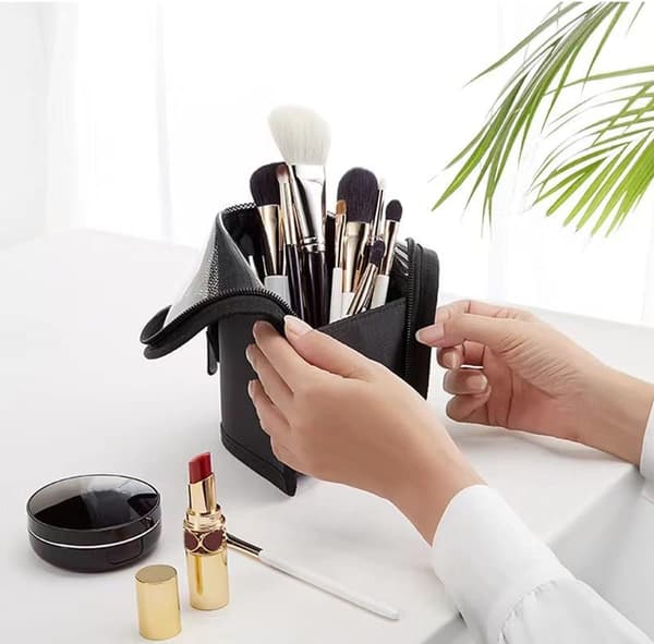 Make-up Broadly Tasker, Etui Kosmetik Etui Organizer til Kvinder og Piger (sort)
